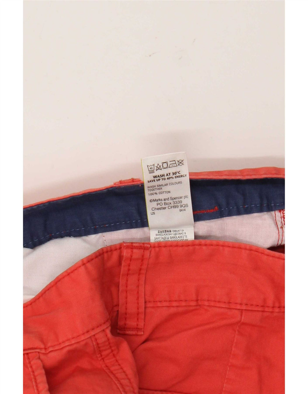 Marks & Spencer Herren Cargoshorts W32 mittelrote Baumwolle