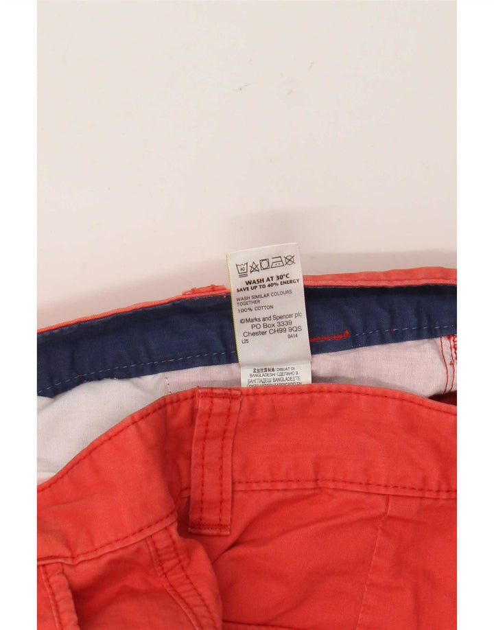 Marks & Spencer Herren Cargoshorts W32 mittelrote Baumwolle