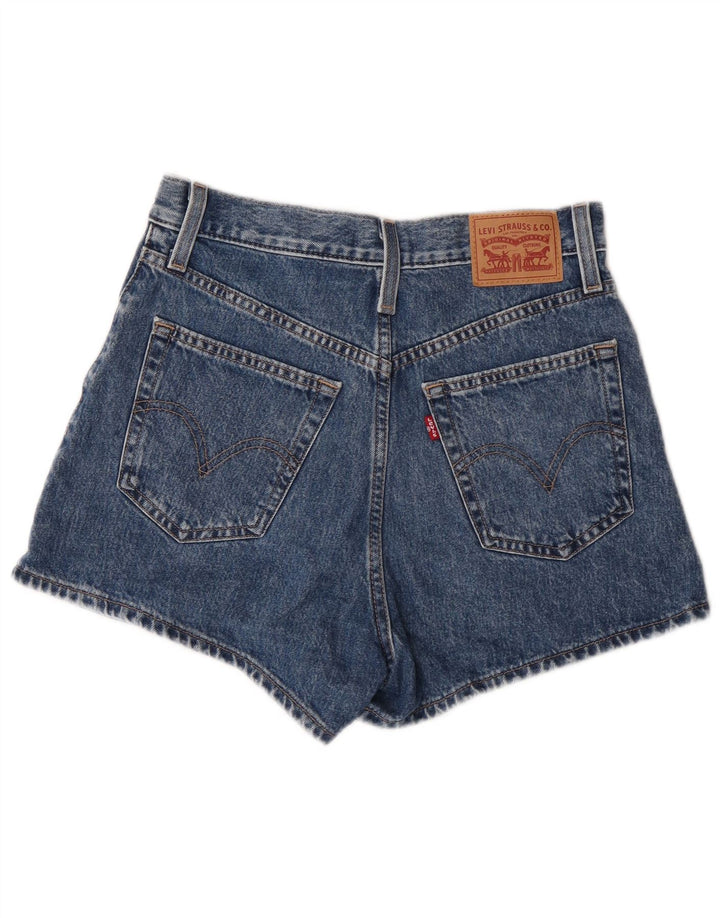 Levi's Damen-Jeansshorts mit hoher Taille, W27, klein, blaue Baumwolle