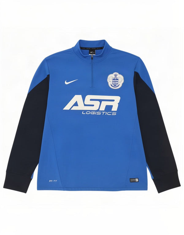 Nike Herren Dri Fit Graphic Pullover-Trainingsanzugoberteil Mittelblauer Farbblock