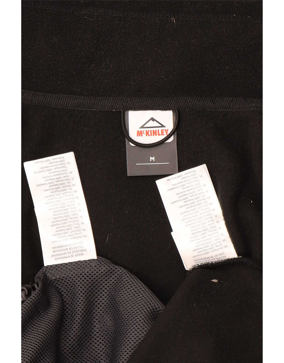McKinley Herren-Regenjacke mit Kapuze, UK 38, Mittelschwarz, Polyester