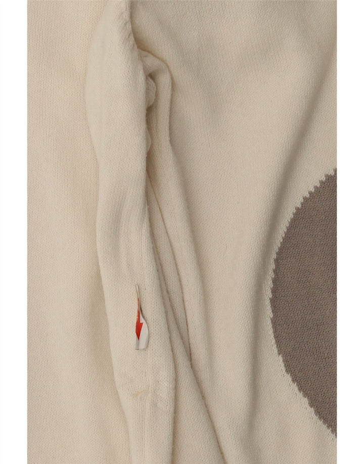 Emporio Armani Herren-Pullover mit V-Ausschnitt, Größe L, Weiß