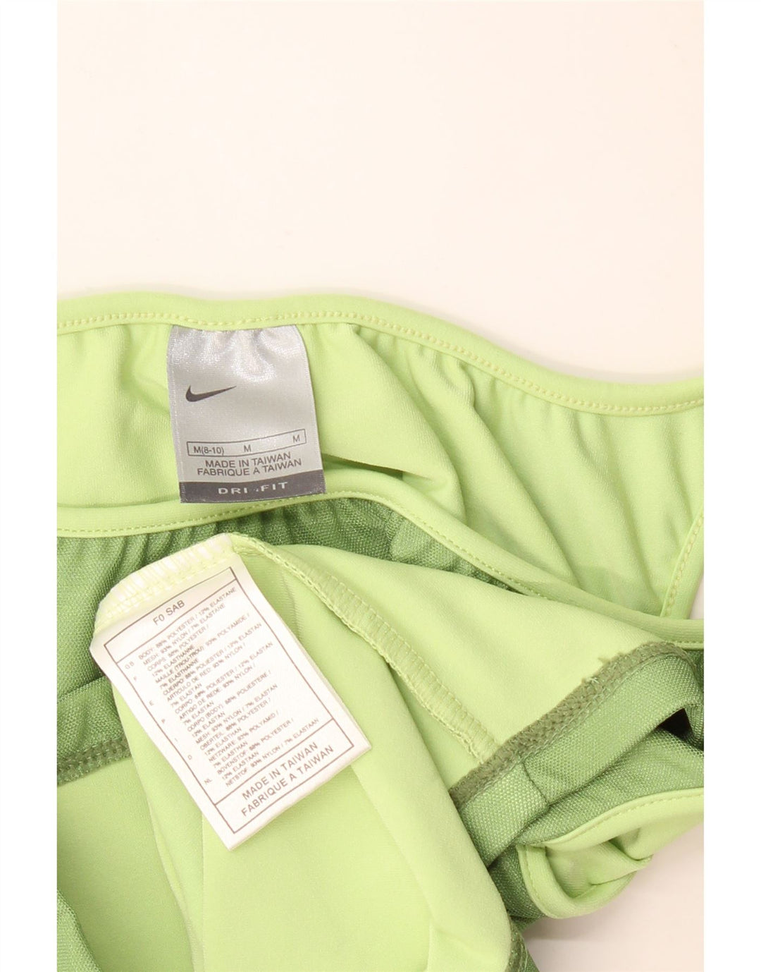 Nike Damen Dri Fit Crop Vest Top US 8/10 Mittelgrünes Polyester