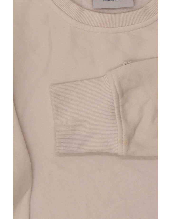Champion Damen-Sweatshirt mit übergroßem Crop-Grafikmuster, Gr. 10, Größe S, Weiß