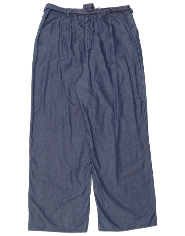 Phase Eight Womens High Waist Loose Fit Trousers UK 16 Large W36 L31 Blue