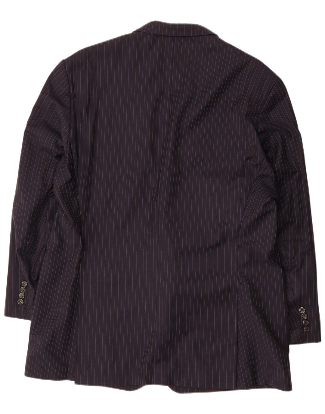 RALPH LAUREN Herren 2-Knopf-Blazerjacke IT 52 XL Marineblaue Nadelstreifenwolle