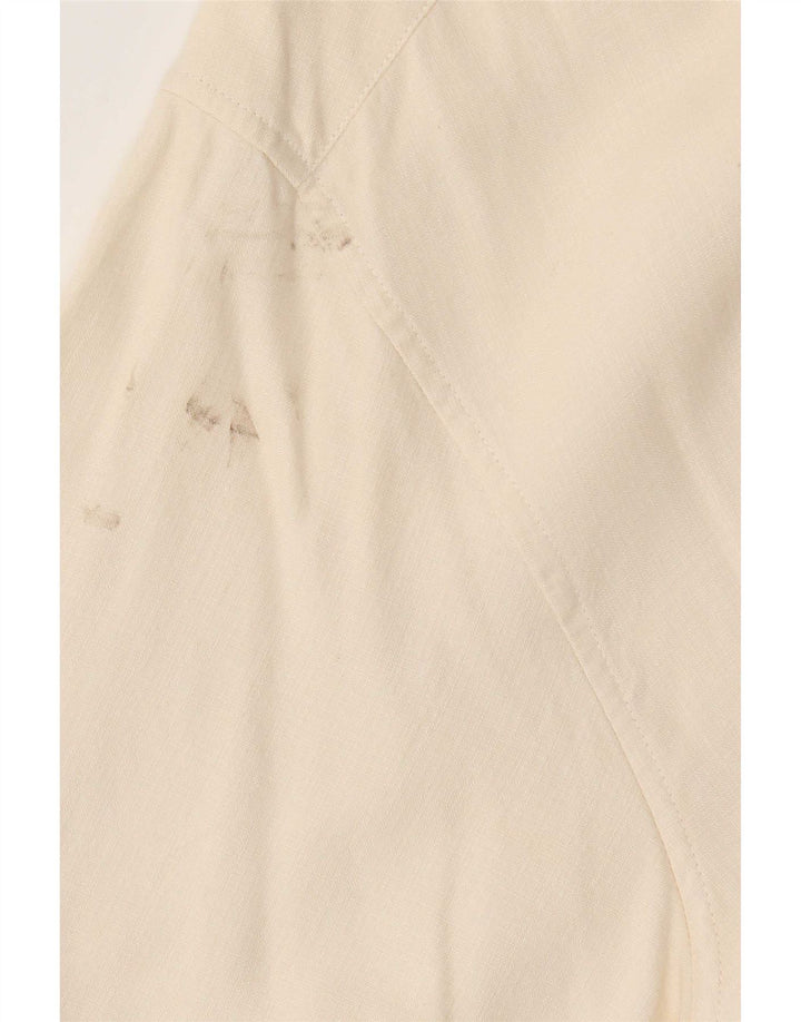 Nautica Herren Kurzarmhemd XL Beige Seide