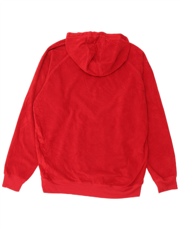 Columbia Herren-Fleecepullover mit Kapuze, groß, rotes Polyester