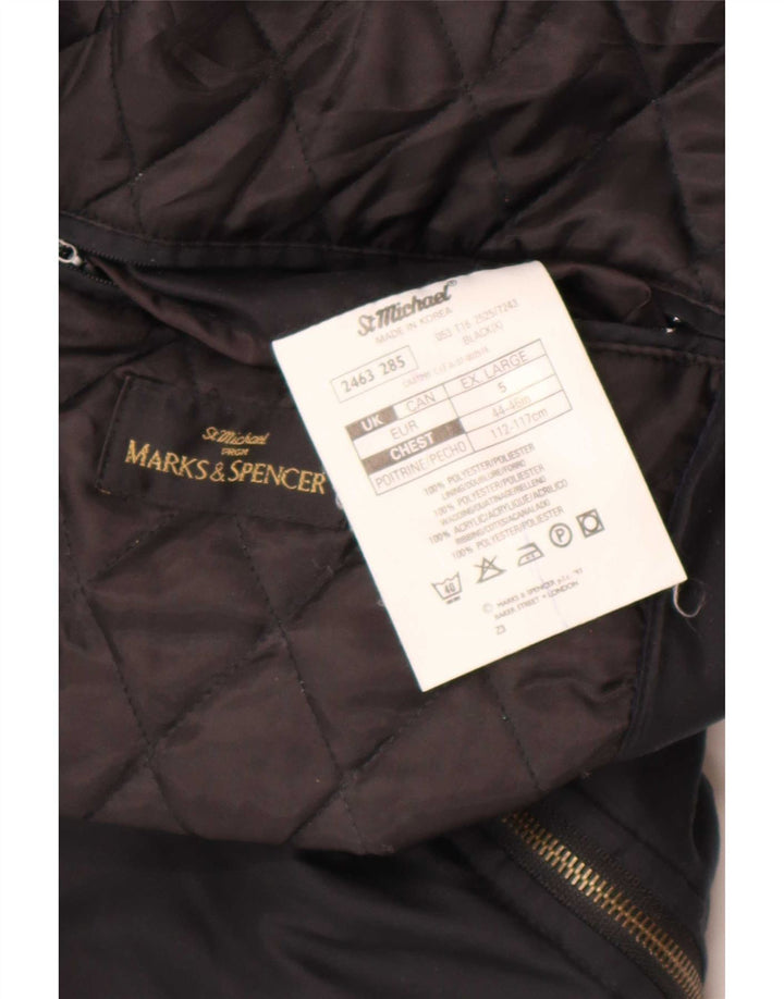 Marks & Spencer Herren St. Michael Bomberjacke UK 42 XL Schwarz Polyester
