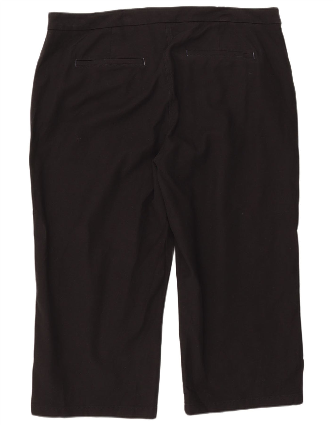 White Stuff Damen Caprihose UK 22 3XL W44 L24 Schwarze Baumwolle