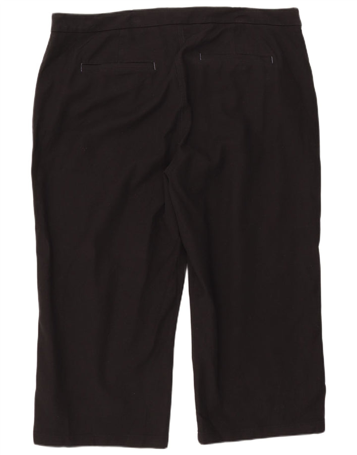 White Stuff Damen Caprihose UK 22 3XL W44 L24 Schwarze Baumwolle