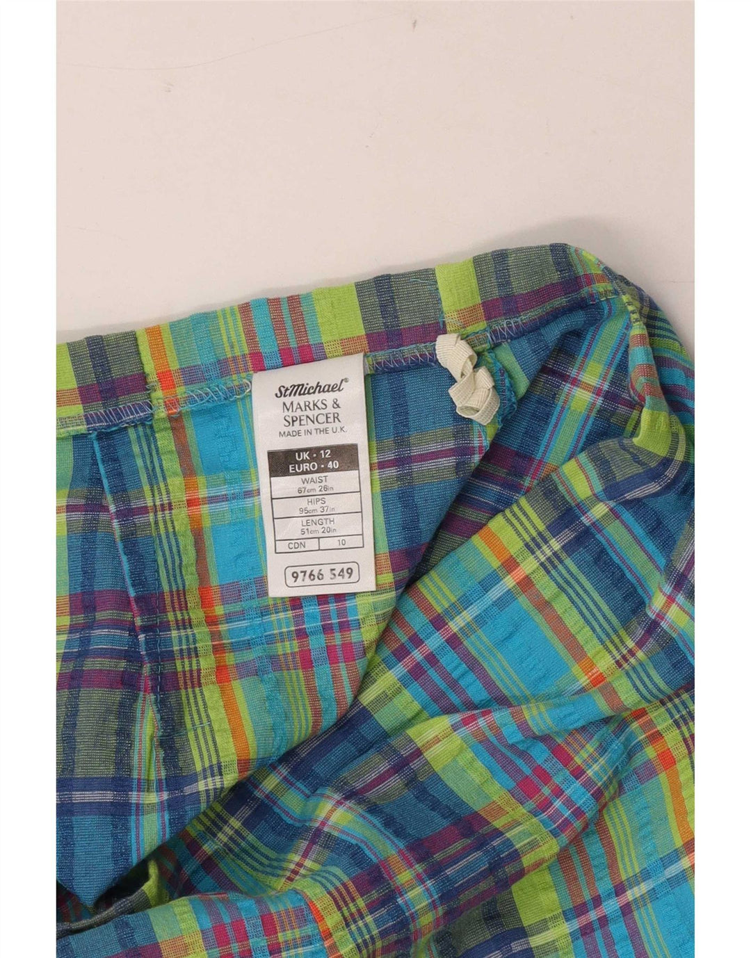 Marks & Spencer Damen Bleistiftrock UK 12 Medium W26 Mehrfarbig kariert