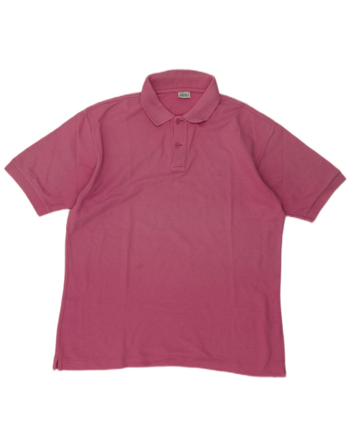 Ellesse Herren-Poloshirt, große rosa Baumwolle