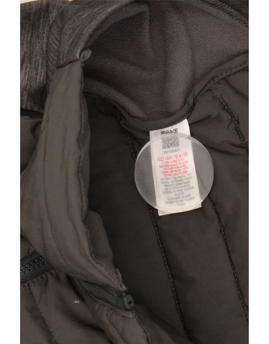 Berghaus Wattierte Jacke mit Kapuze für Jungen, 14–15 Jahre, graues Colourblock-Polyester