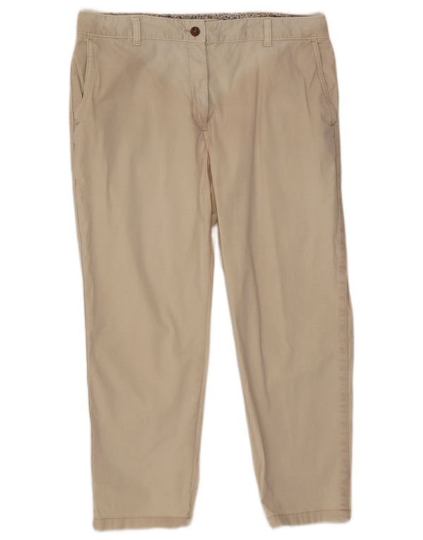 Marks & Spencer Damen-Hose, kurz geschnitten, UK 46, Größe L, W34, L25, gebrochenes Weiß