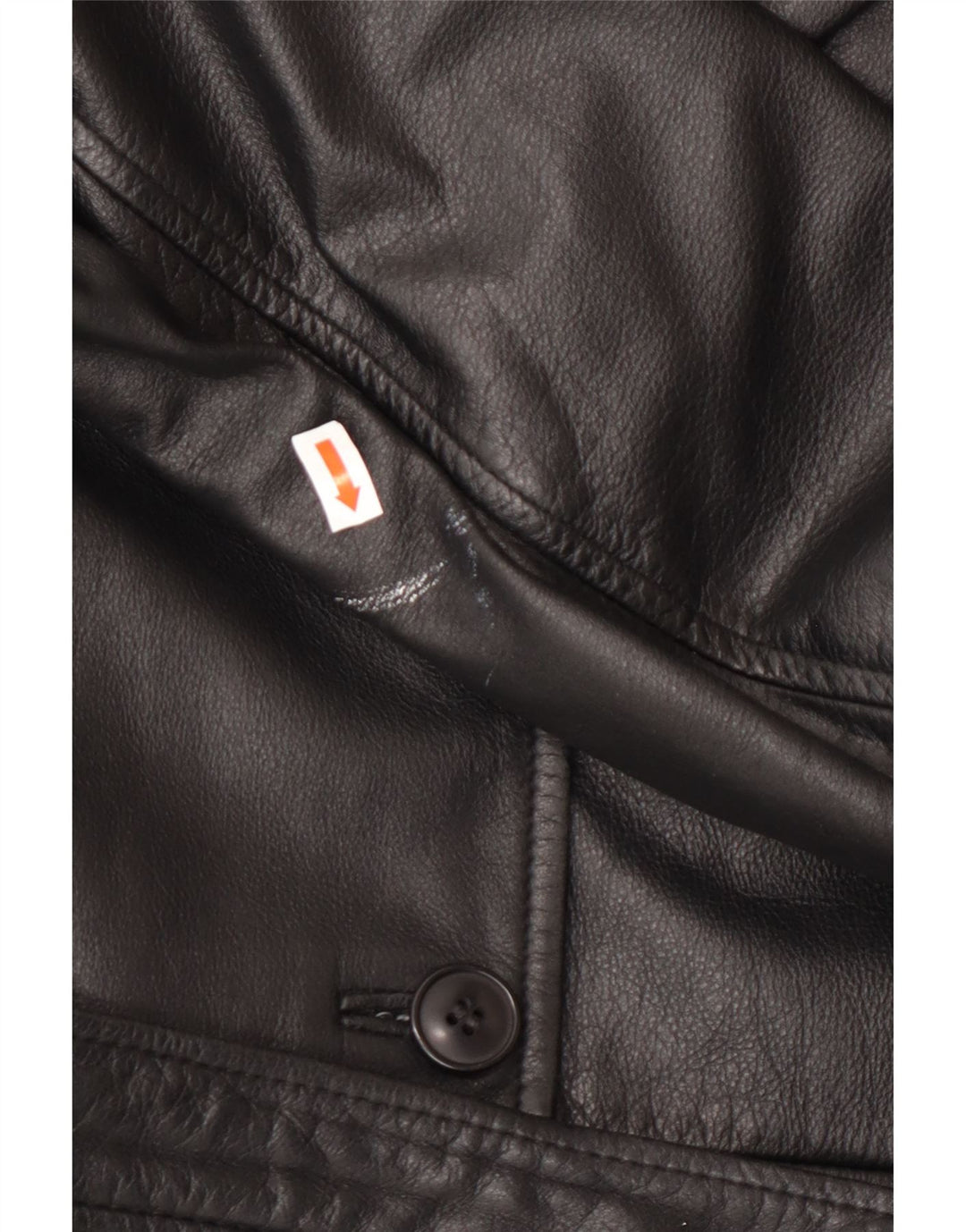 HENNES Damen Ledermantel EU 42 Großes schwarzes Leder