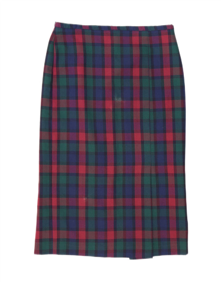 VINTAGE Womens Straight Skirt W32 Large  Multicoloured Check Vintage Vintage and Second-Hand Vintage from Messina Hembry 