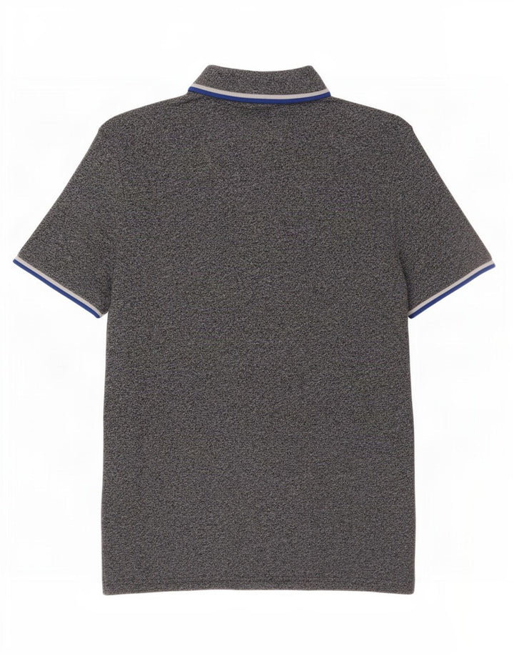 Superdry Herren-Poloshirt aus mittelblauer Baumwolle in Marineblau