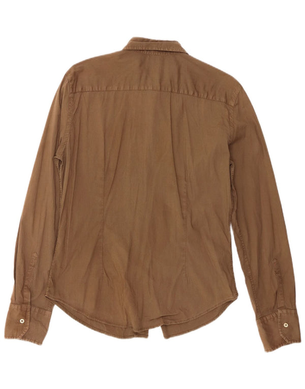Fred Perry Damenhemd UK 18 XL Braune Baumwolle