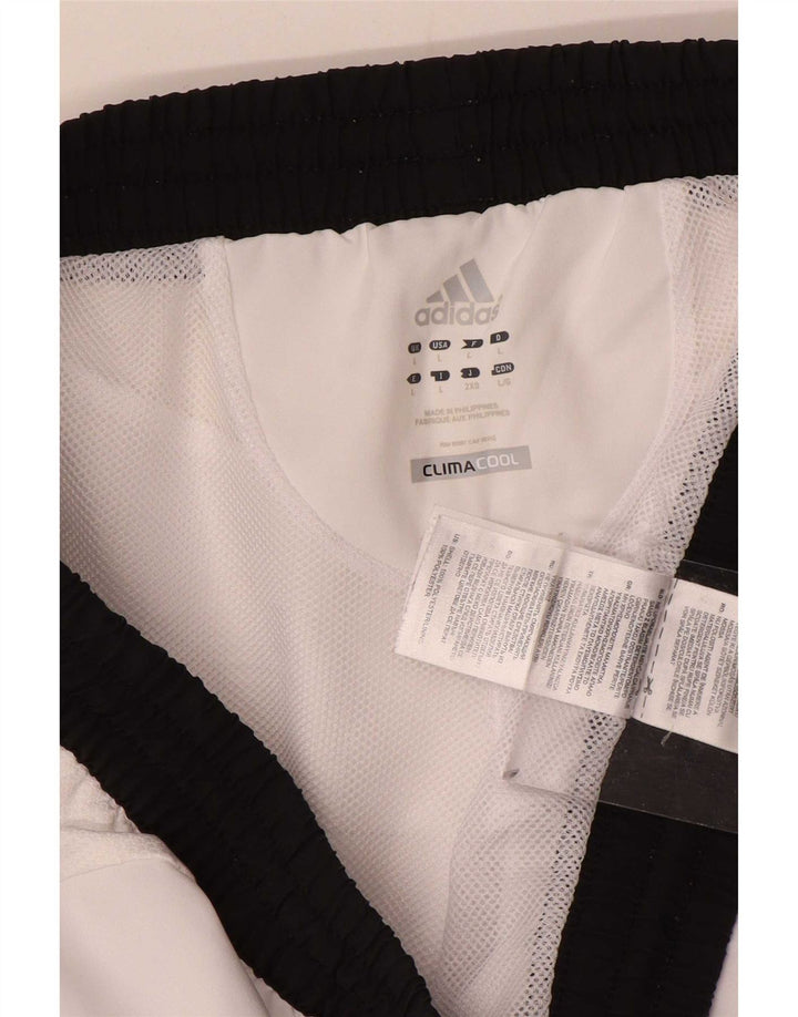 Adidas Herren Climacool Sportshorts, groß, weißes Farbblock-Polyester