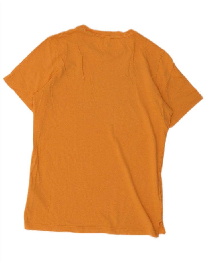 Puma Herren Grafik T-Shirt Top Small Orange Baumwolle