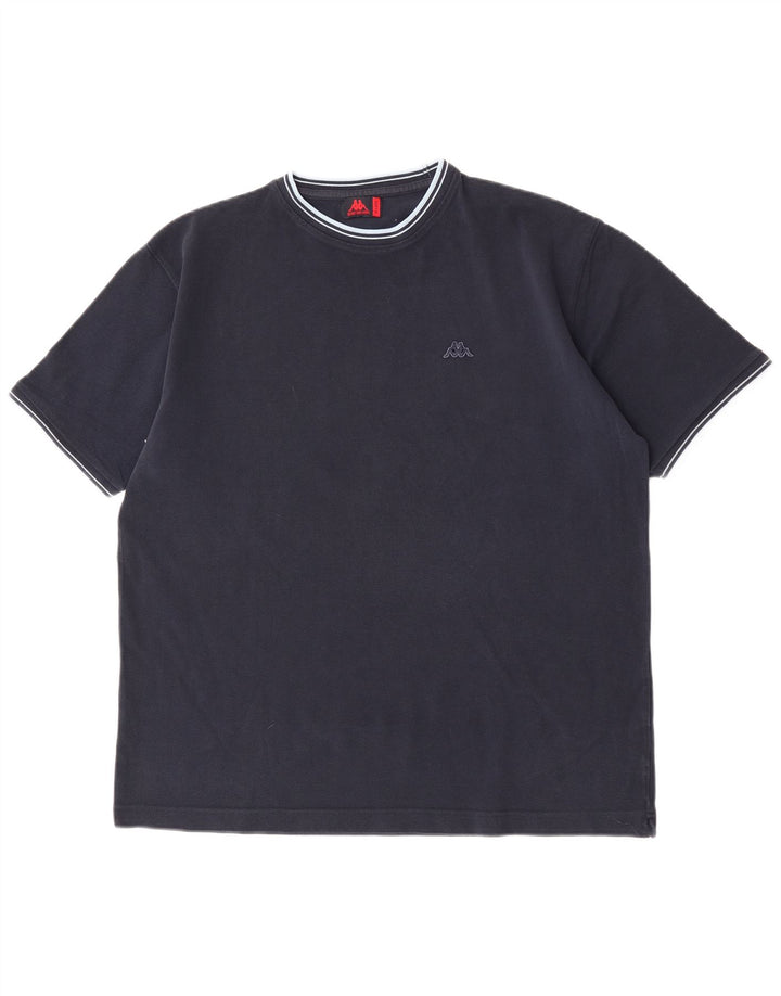 Kappa Herren T-Shirt Top 2XL Marineblau Baumwolle