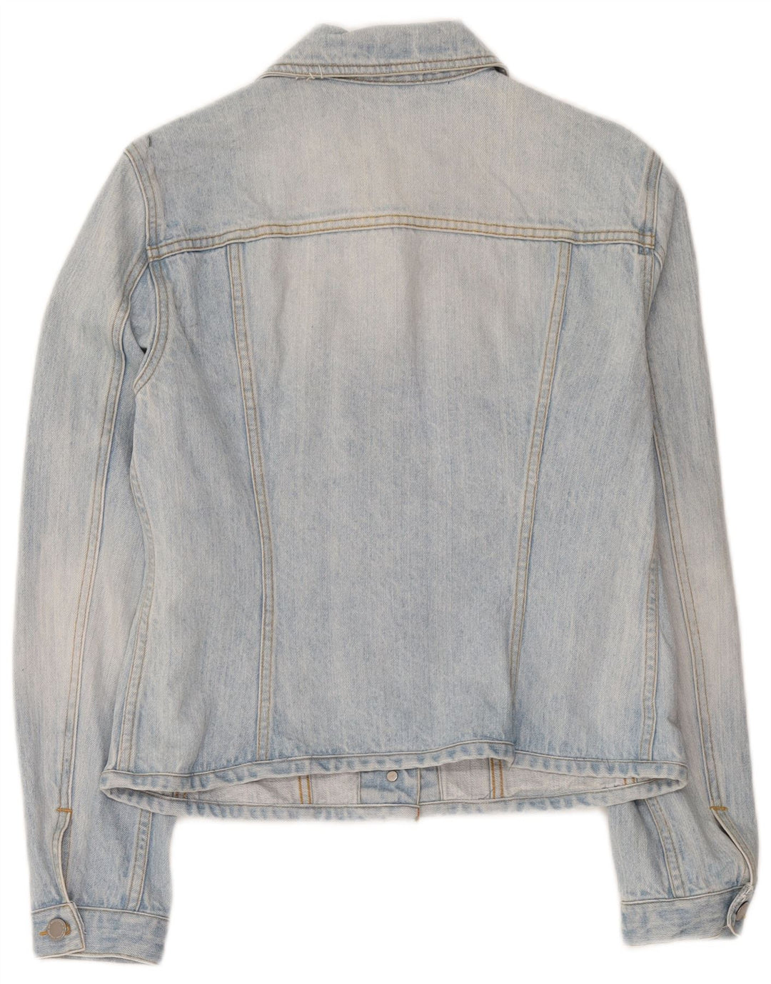 Benetton Damen Jeansjacke UK 14 Mittelblaue Baumwolle
