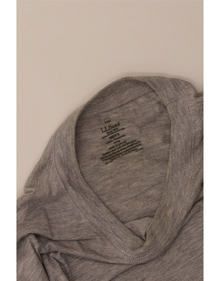 L.L.Bean Herren-T-Shirt-Oberteil aus mittelgrau meliertem Polyester