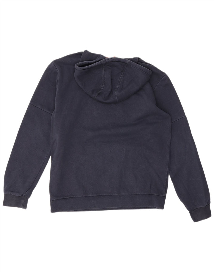 Adidas Herren Kapuzenpullover aus mittelblauer, marineblauer Baumwolle