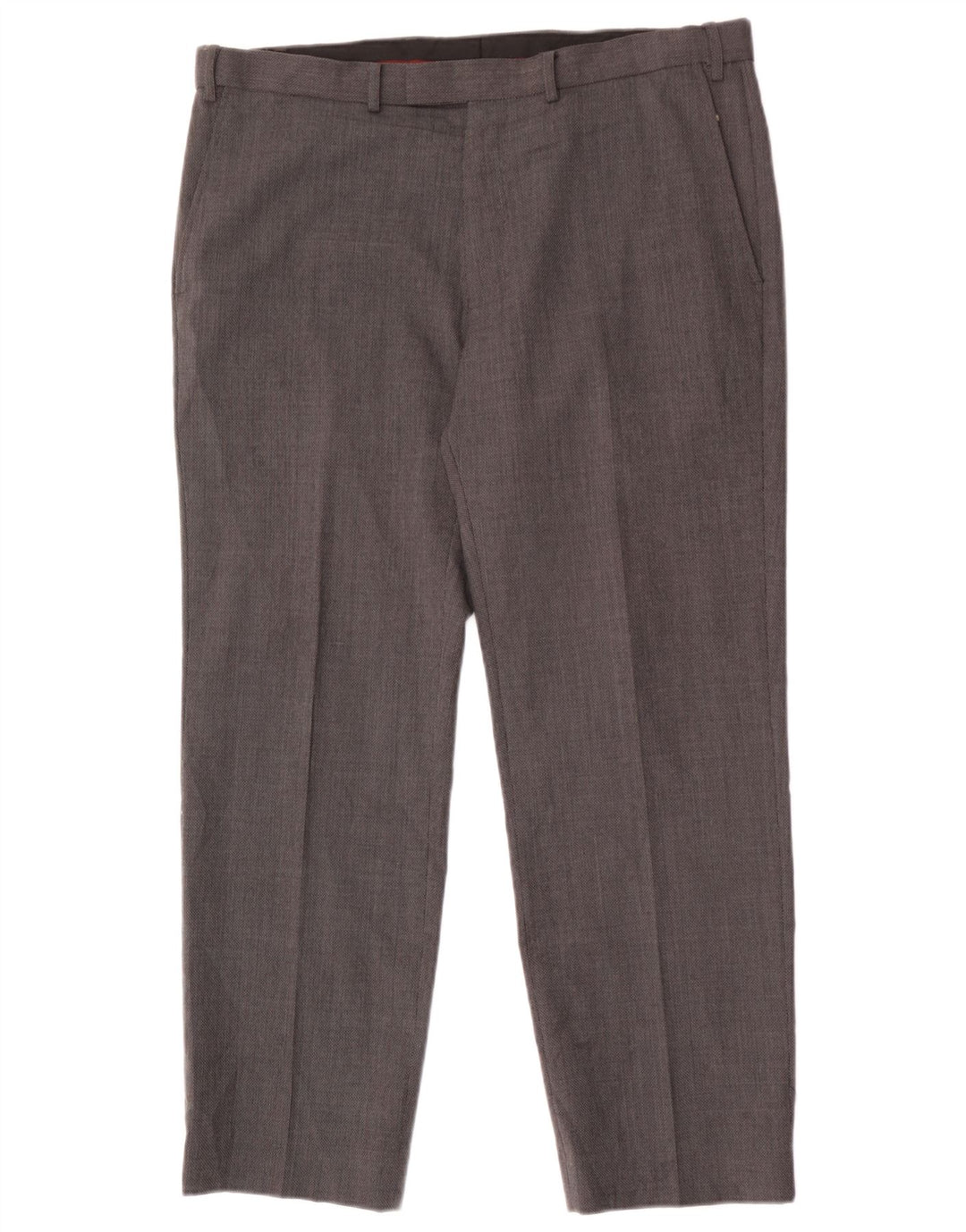 Marks & Spencer Herren-Anzughose mit gerader Passform und normaler Passform, W36, L29, graue Wolle
