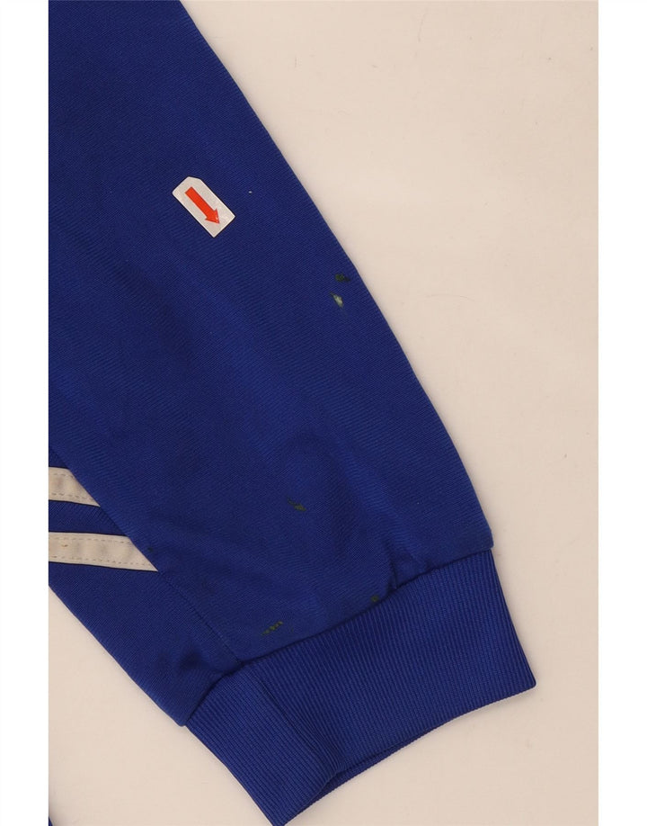 Adidas Herren-Trainingsanzug-Top-Jacke aus mittelblauem Colourblock-Polyester