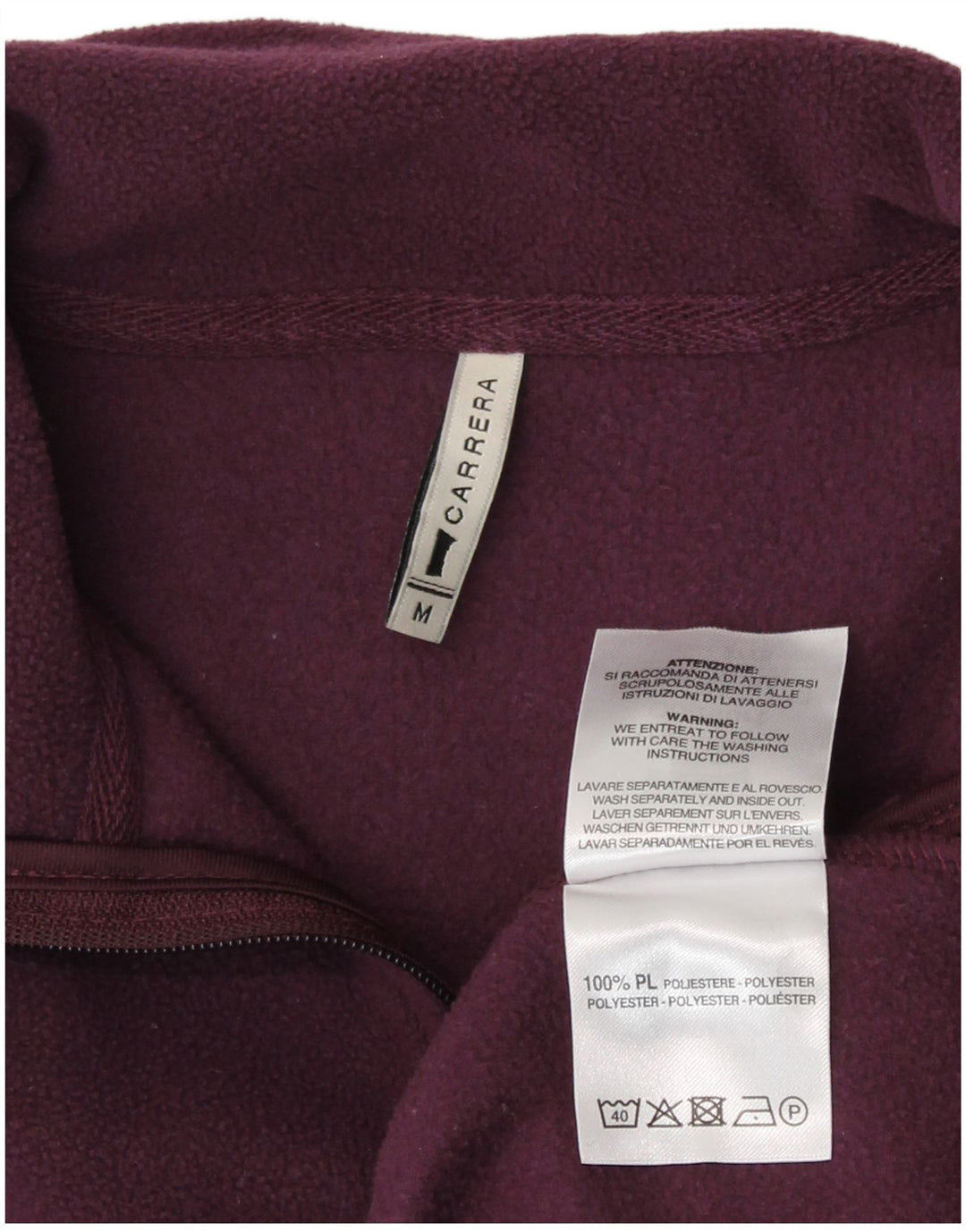 Carrera Damen-Fleecepullover mit Reißverschluss am Hals, UK 14, mittleres Kastanienbraun, Polyester