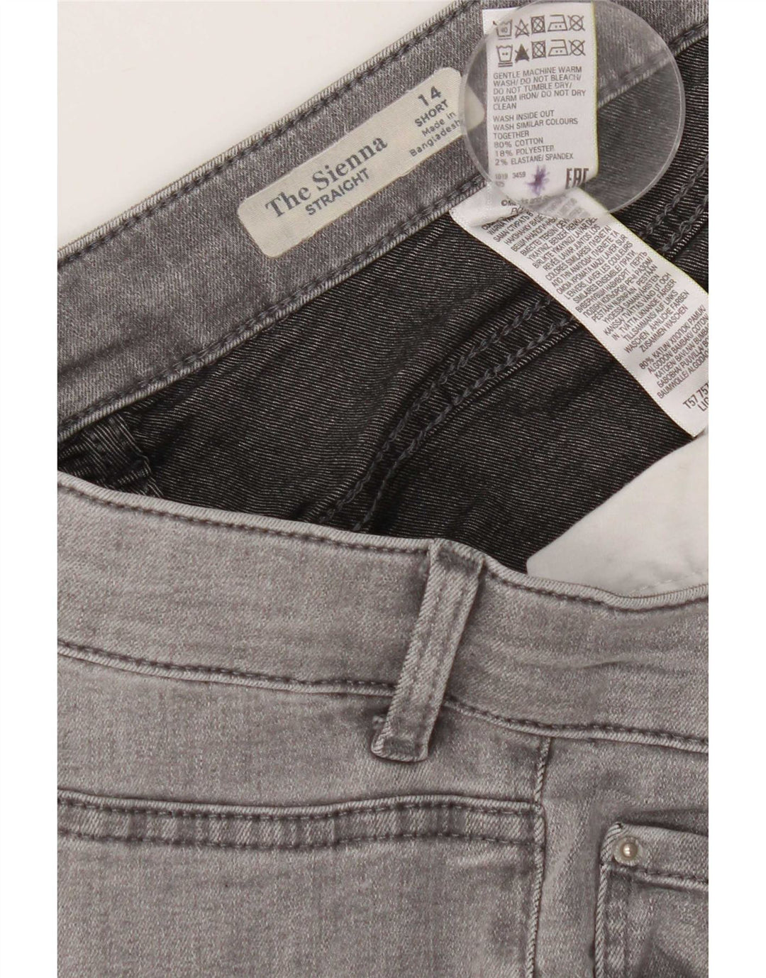 Marks & Spencer Damen The Sienna Straight Jeans UK 14 Medium W32 L28 Grau
