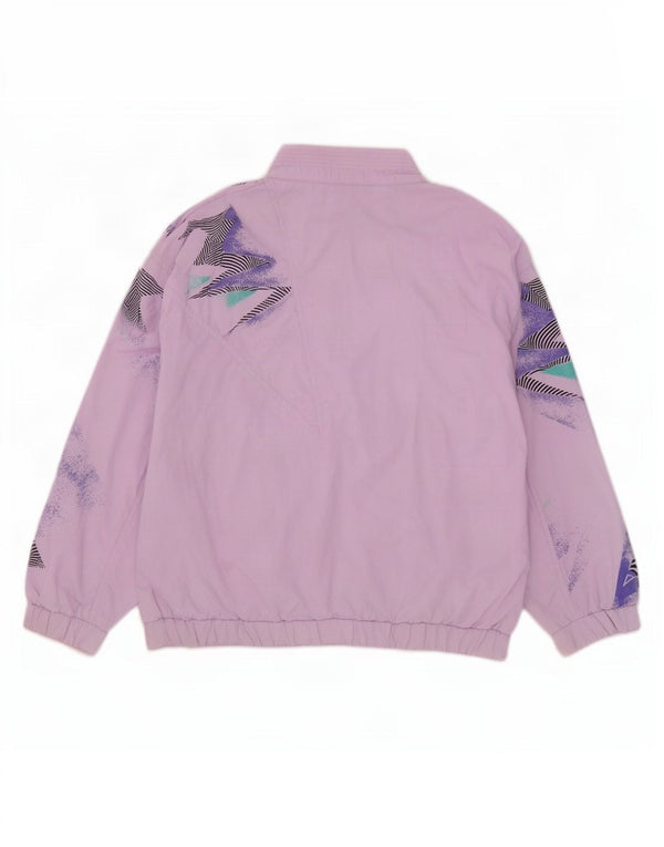Maser M Damen-Overall-Trainingsanzug-Top-Jacke, US-Größe 10, groß, lila, geometrisch
