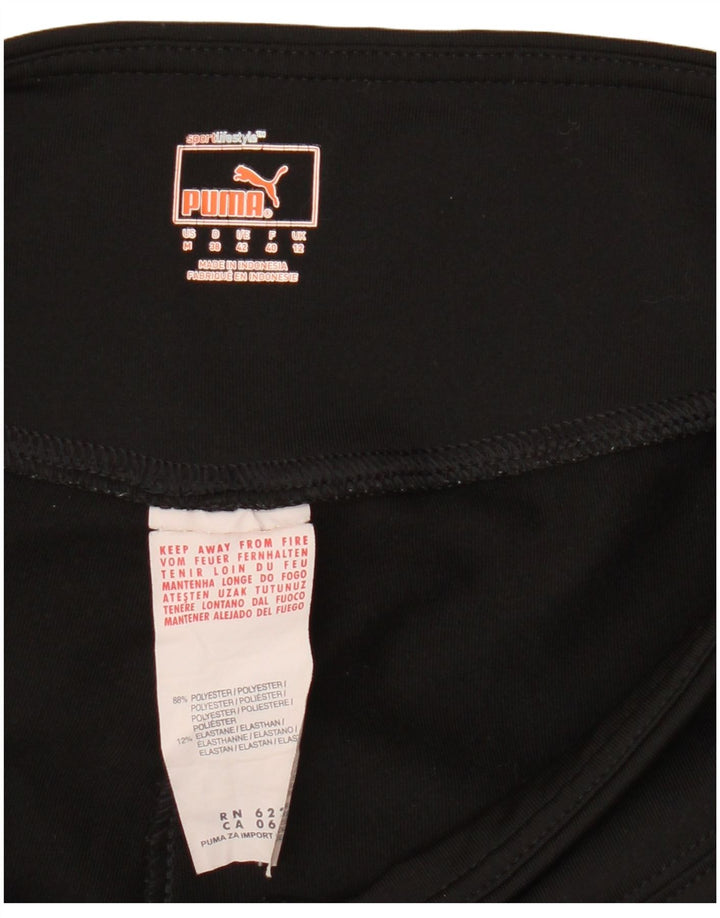 Puma Damen Leggings UK 12 Medium Schwarz Polyester