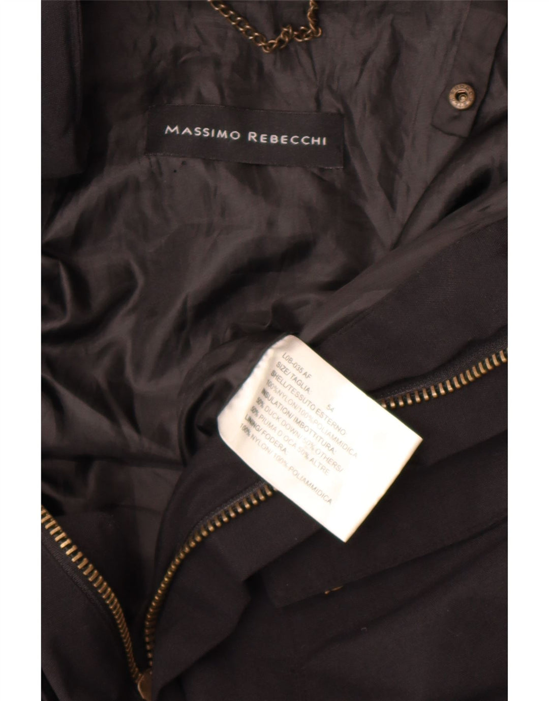 Massimo Rebecchi Herren Utility Jacke IT 54 2XL Schwarzes Nylon