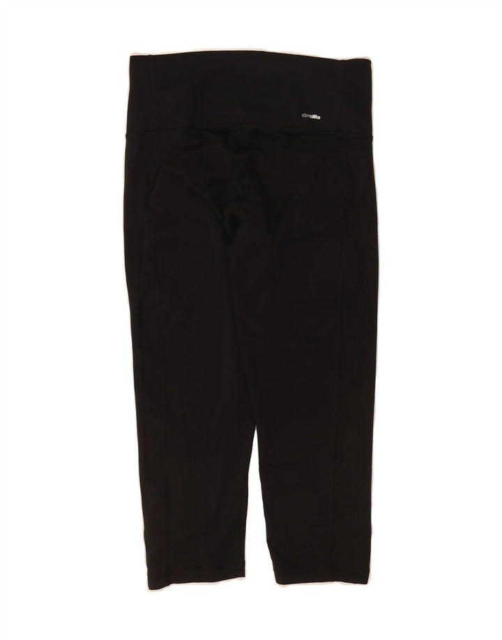 ADIDAS Womens Climalite Capri Leggings UK 8/10 Small  Black Polyester Vintage Adidas and Second-Hand Adidas from Messina Hembry 