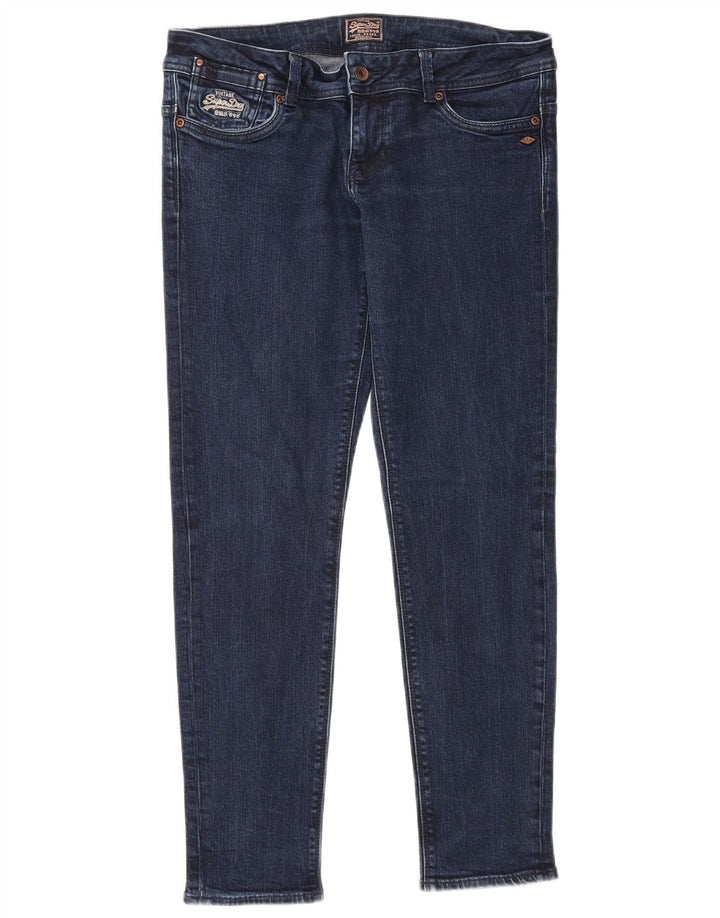 Superdry Damen Skinny Jeans W32 L30 Marineblau Baumwolle
