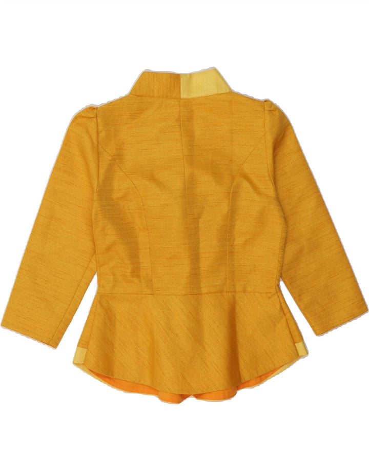 VINTAGE Womens Blazer Jacket EU 34 XS Yellow Vintage Vintage and Second-Hand Vintage from Messina Hembry 