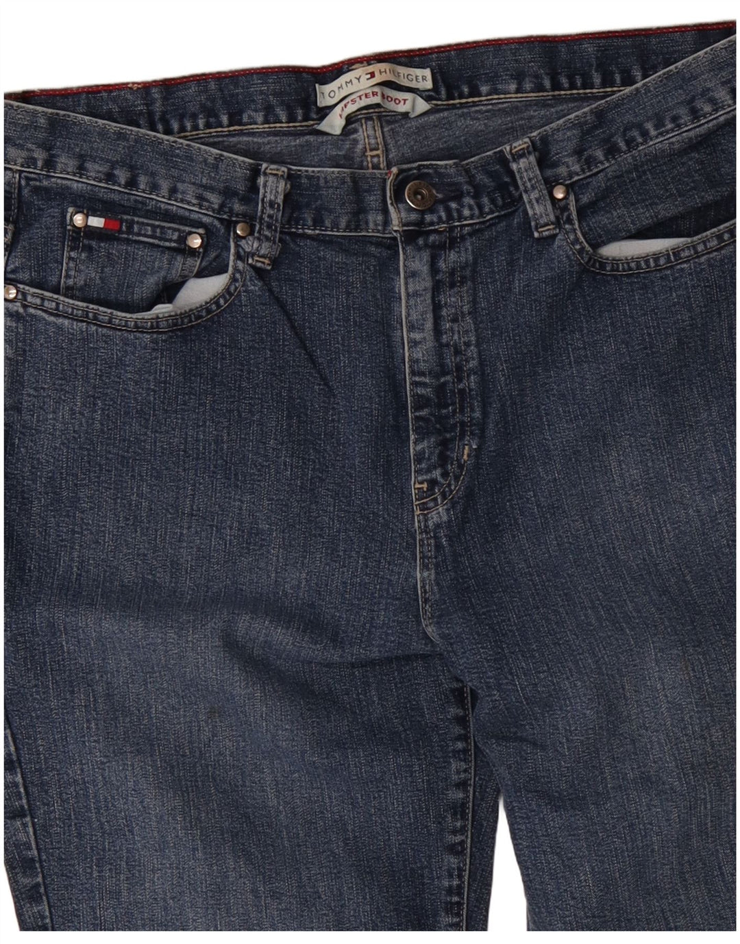 TOMMY HILFIGER Damen Hipster Bootcut Jeans W34 L31 Blau