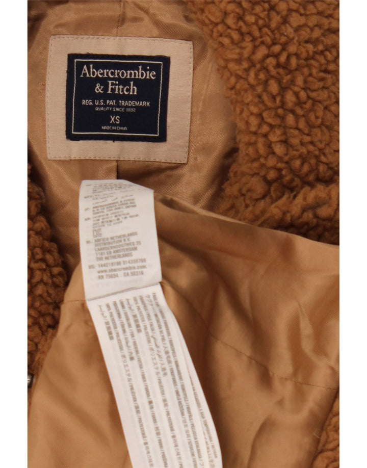 Abercrombie & Fitch Damen-Overcoat „Teddy“ in Übergröße, UK 6, XS, Braun, Polyester