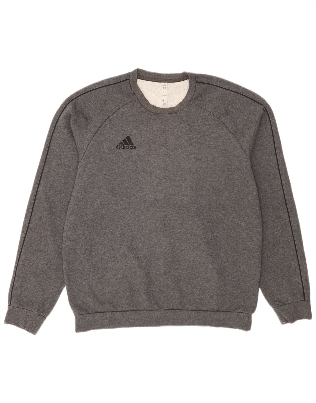 Adidas Herren-Sweatshirt mit normaler Passform, mittelgrau gefleckte Baumwolle