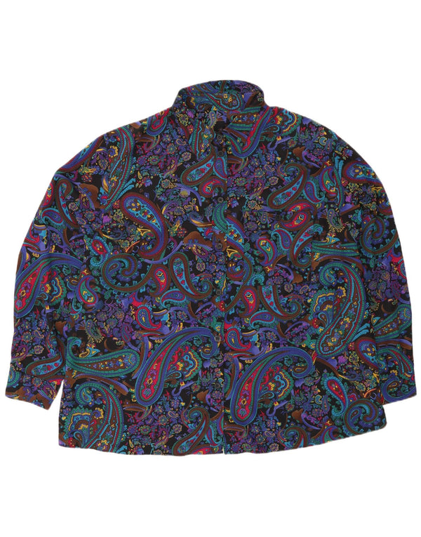 Vintage Damen Shirt UK 24 4XL Mehrfarbig Paisley