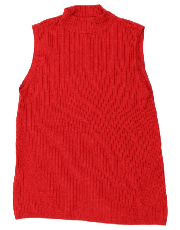 Marks & Spencer Damen Weste Tank Top UK 12 Mittelrote Viskose