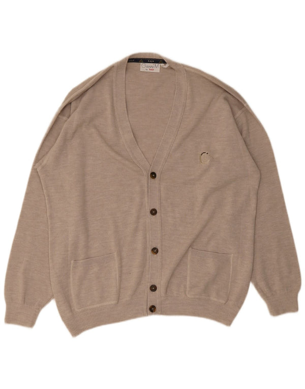 Hajo Herren-Strickjacke IT 50/52 Large Beige Acryl