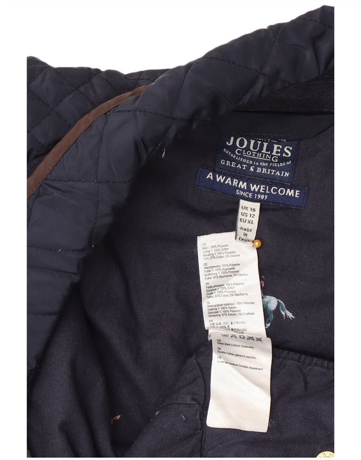 Joules Damen Steppweste UK 16 Large Marineblau Polyester