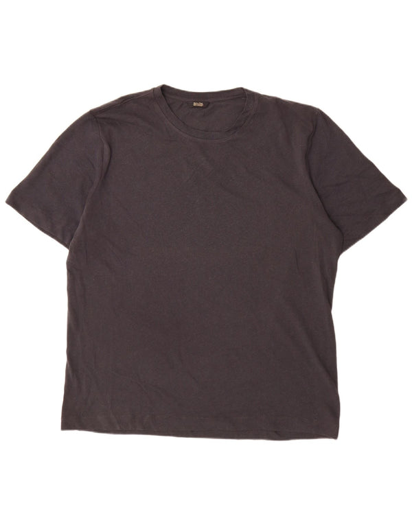 Massimo Dutti Mens T-Shirt Top 2XL Grey Linen