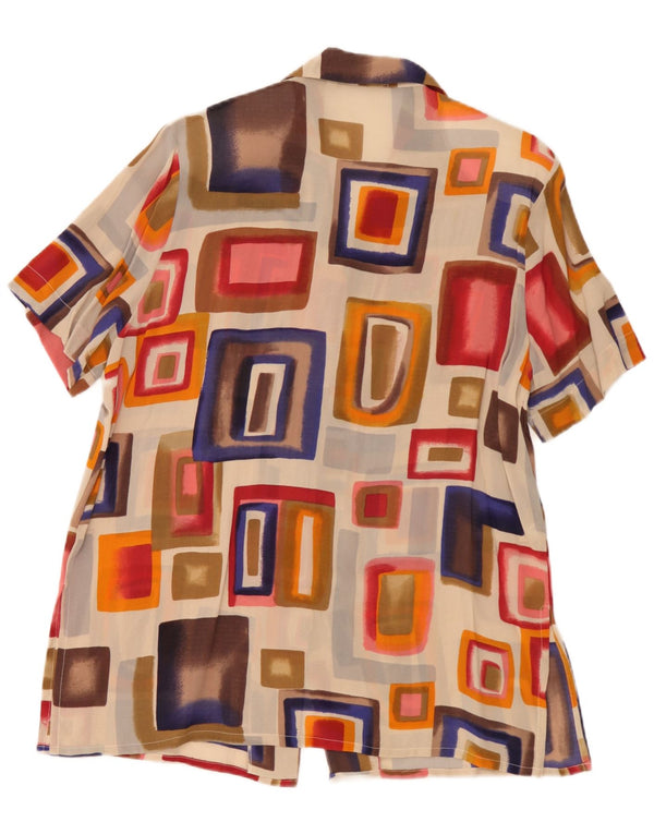 Mirella Matteini Damen Hemdbluse IT 46 Large Mehrfarbig Geometrisch
