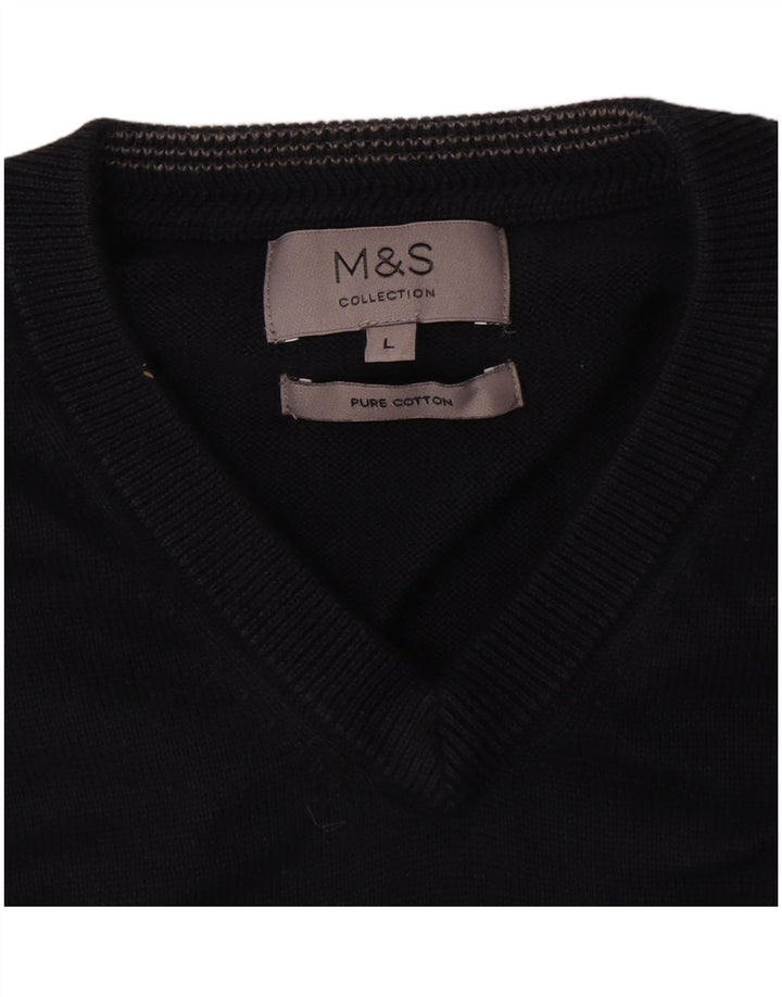 Marks & Spencer Herren-Weste, Tanktop, groß, marineblau, Baumwolle