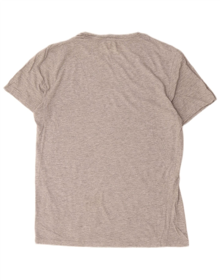 Jack & Jones Herren-T-Shirt-Oberteil aus mittelgrauer Baumwolle